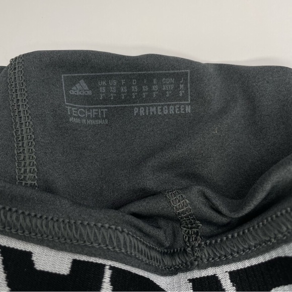 New NWT adidas Womens Techfit Short 3” Branded Elastic Short Size XS Grey Black - Picture 8 of 8
